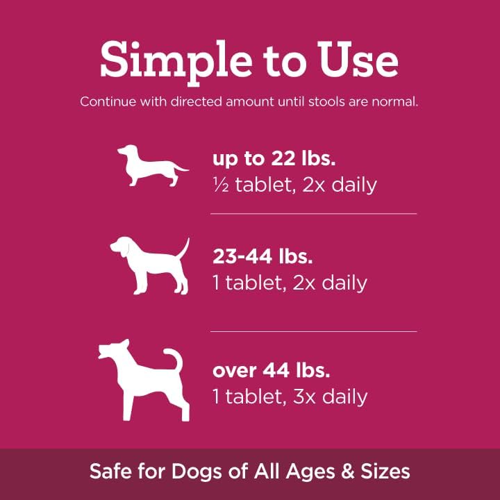 Vetality Stop The Runs | Dog Anti Diarrhea Medicine | 6 Count Chewable