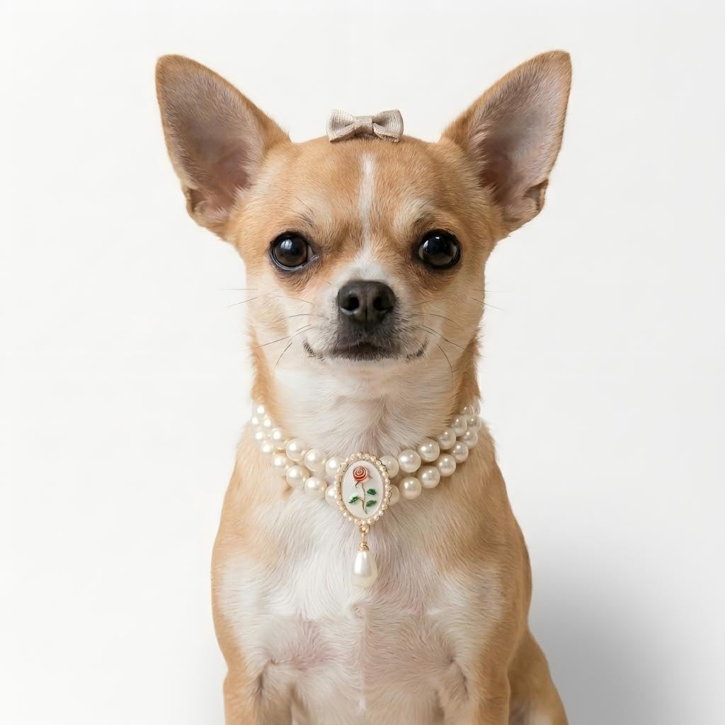 MITOCAPY Dog Collar,Handmade Cat Necklace Jewelry for Small Dogs Puppy