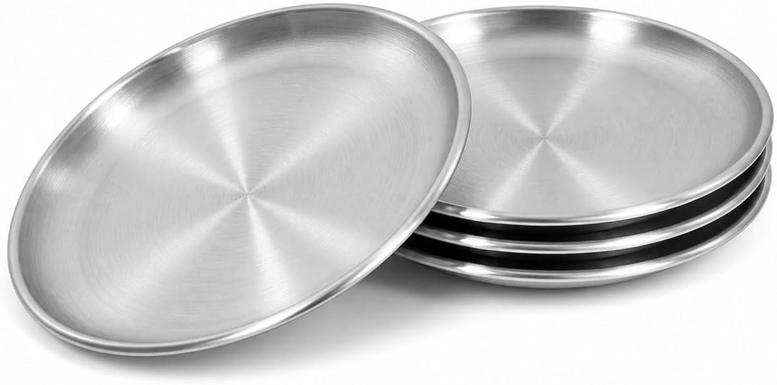 Cat Bowls, 4 Pack Stainless Steel Cat Food Bowl Set