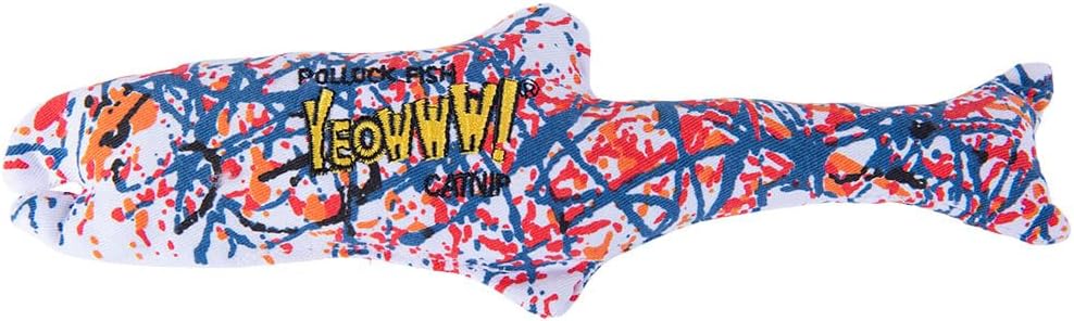 Yeowww! Catnip Pollock Fish Catnip Cat Toy - 10 in Kicker Toy for cats