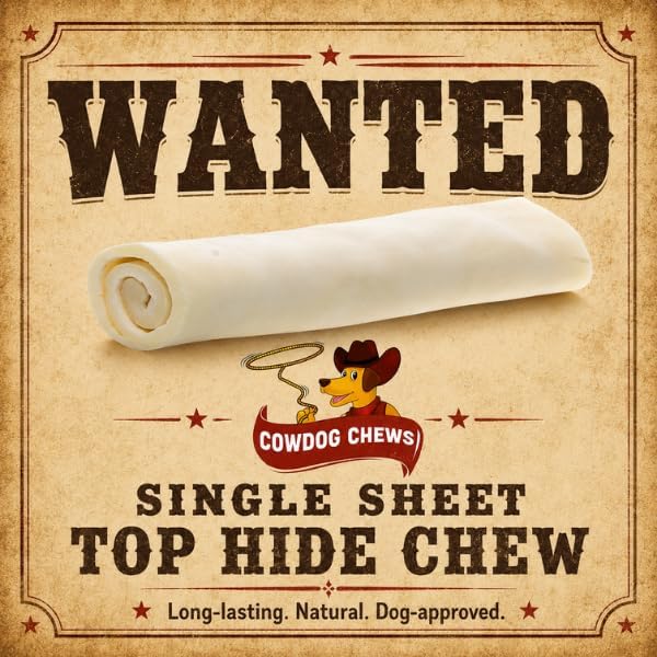 Cowdog Chews Retriever Roll 9-10 inch All Natural Rawhide Dog Treat
