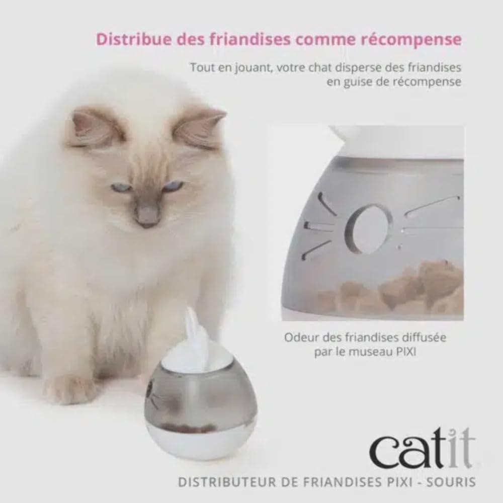 Catit PIXI Treat Dispenser, Interactive Treat Dispensing Cat Toy