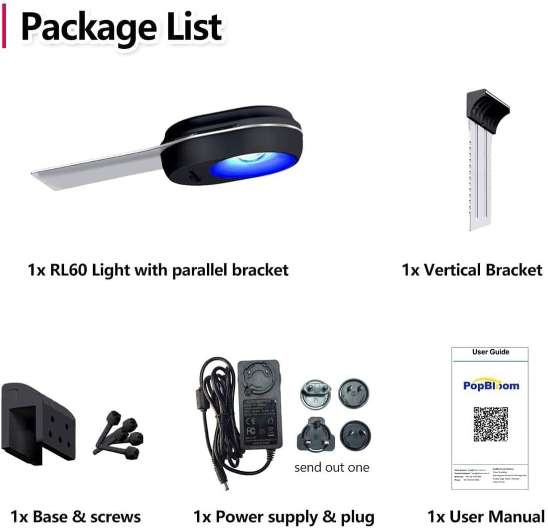 PopBloom 65W Aquarium LED Reef Lights for Corals, WiFi Smart
