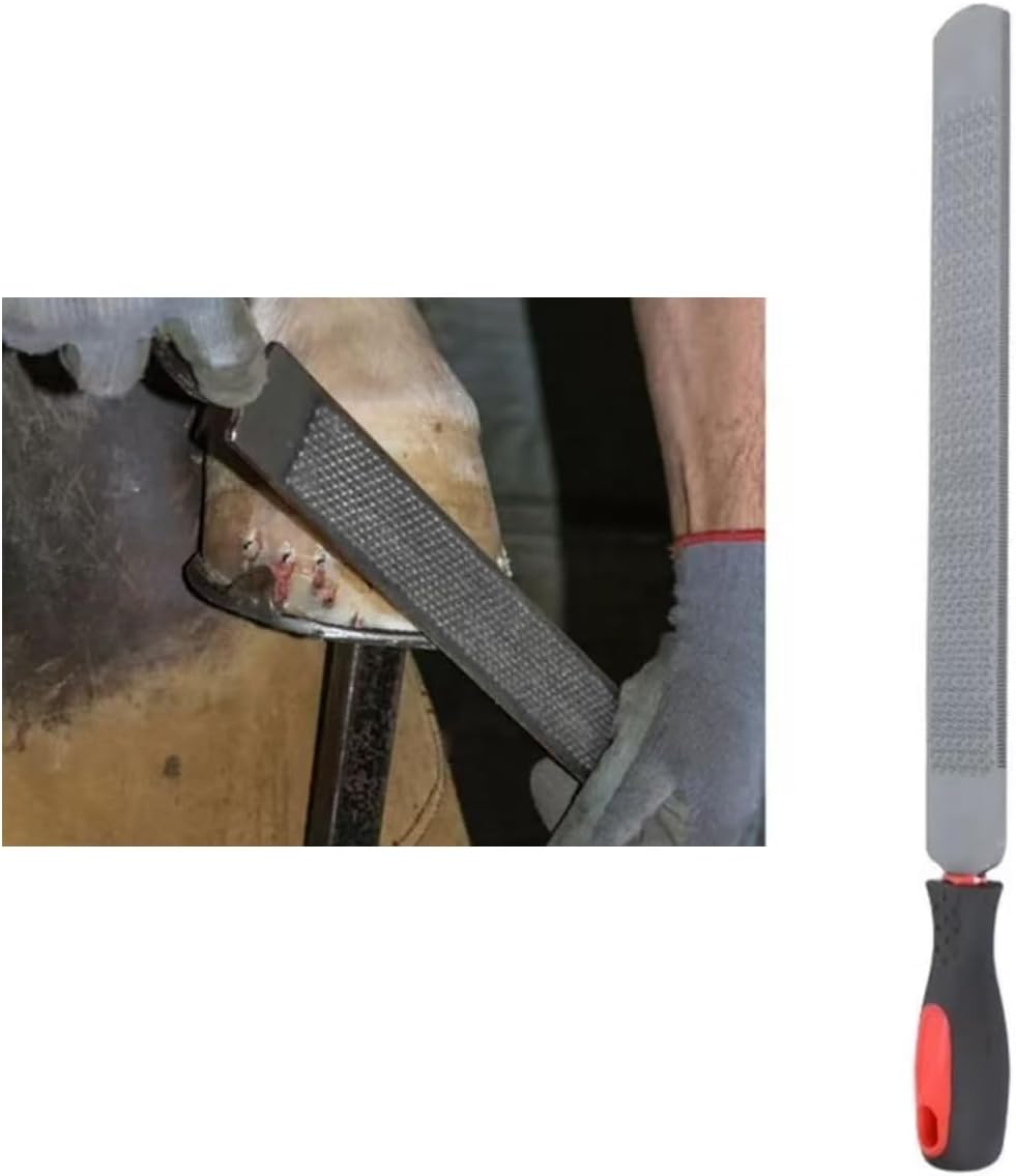 18 Inch Hoof Rasp & 14 Inch Farrier Rasp File with Rubber Handle