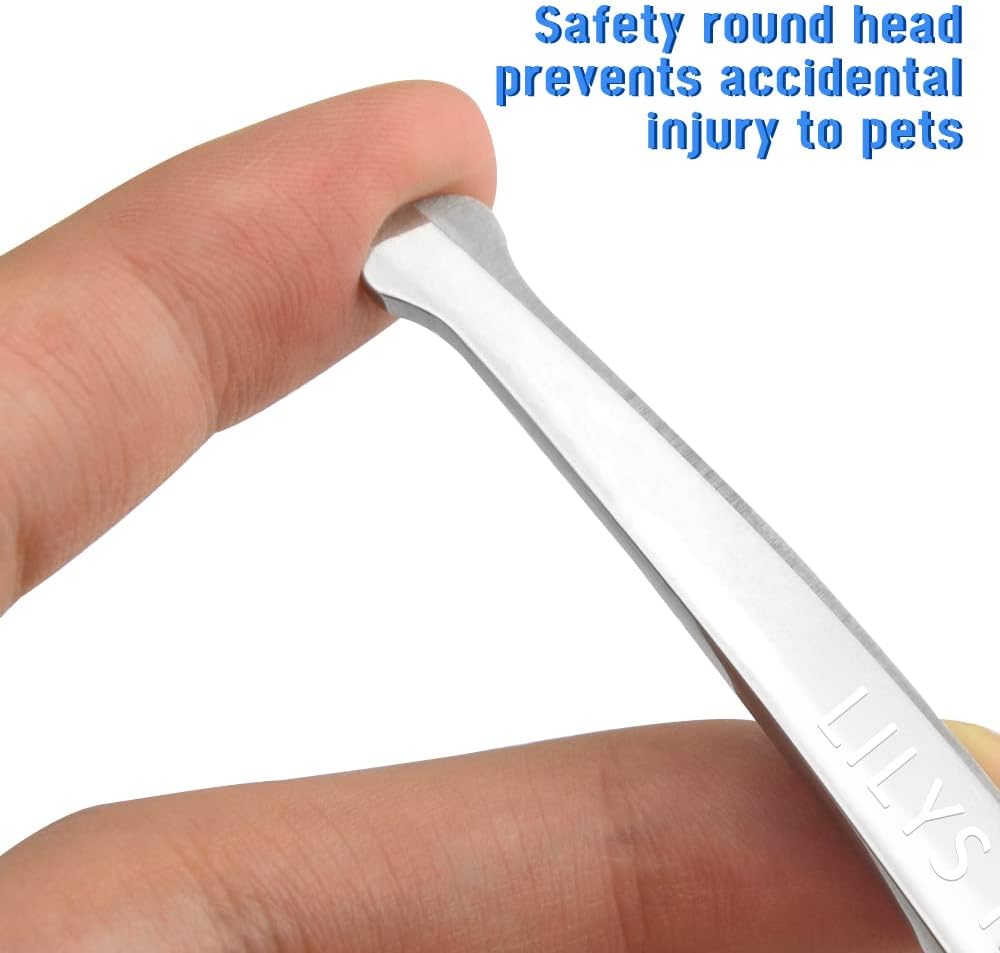 LILYS PET 6.5" Right-handed Pet Round-Tip Grooming Stainless steel