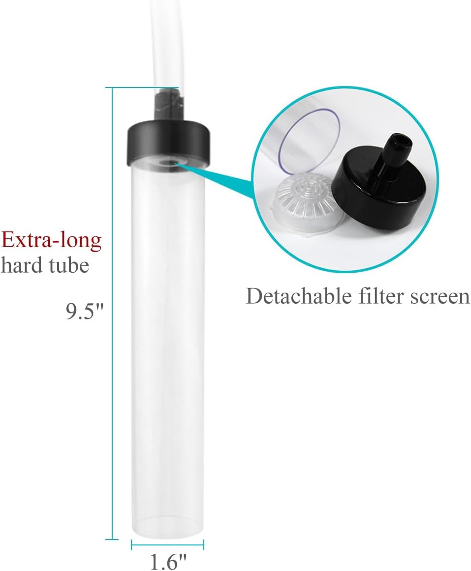Laifoo 5ft-S Aquarium Siphon Vacuum Cleaner for Fish Tank Cleaning