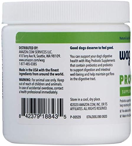 Brand - Wag Probiotic Supplement Chews for Dogs