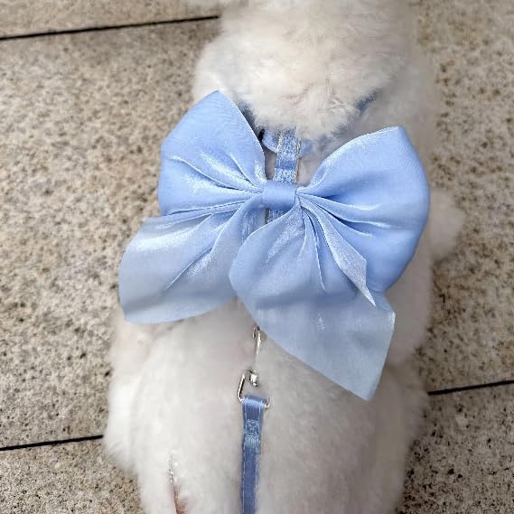 Cute Leash and Bow H-Shaped Design Harness for Small Cats Dogs