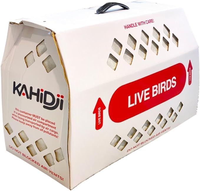 KAHIDJI Live Bird Shipping Box Less Expensive Size 18" x 8" x 12"