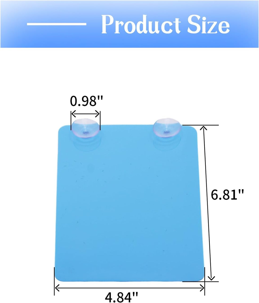 Saim 2 Pack Fish Breeding Slate 6.8in, Suction Cup Spawning Plate