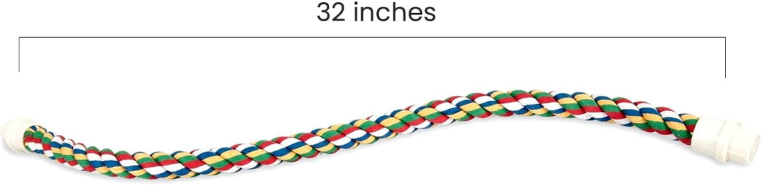 JW Pet Comfy Perch For Birds Flexible Multi-color Rope, Medium