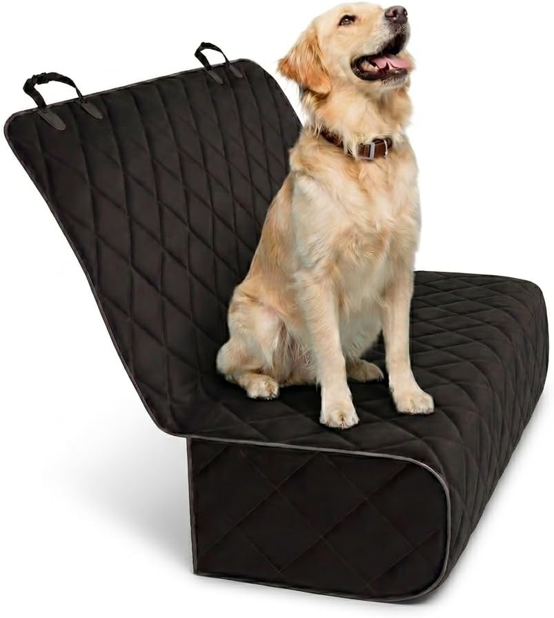 Active Pets Black Car Rear Seat Cover for Dogs