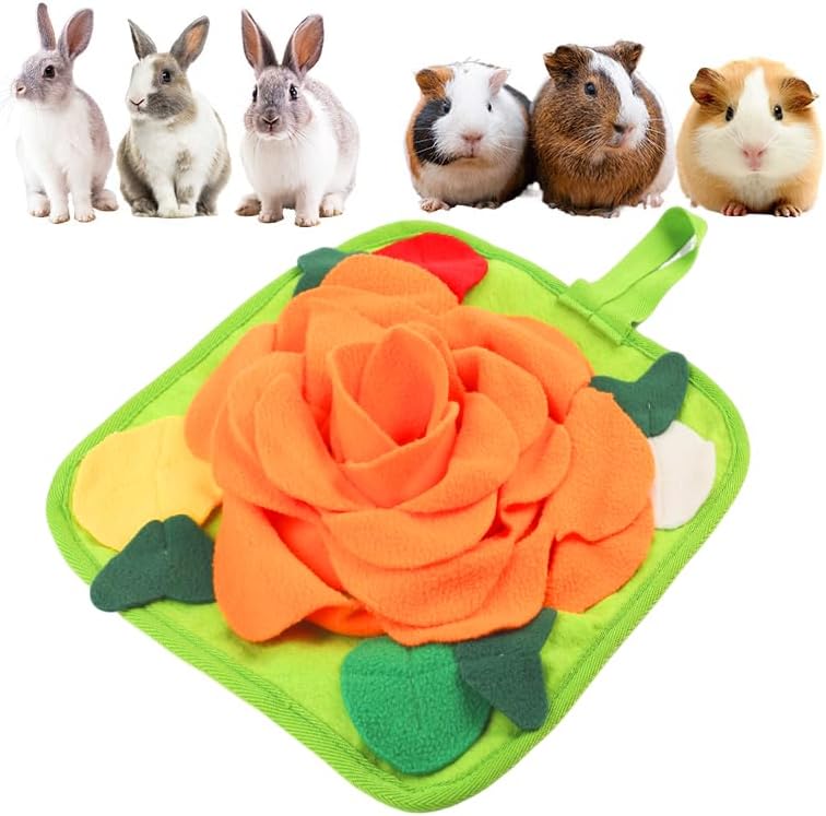 Rabbit Foraging Mat Interactive Bunny Snuffle Mat for Small Animals