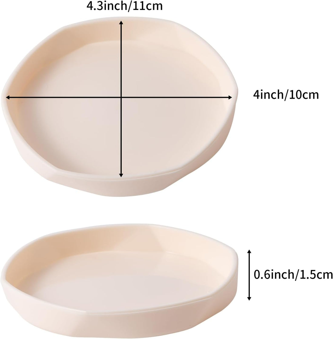 COMSUN 4 Pack Small Reptile Food Dish Bowl