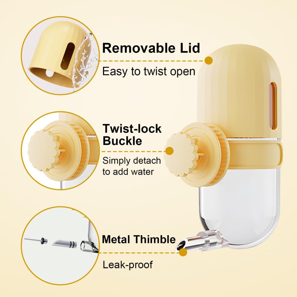 Bird Water Dispenser, 240ML Detachable Bird Drinking Bottle Automatic