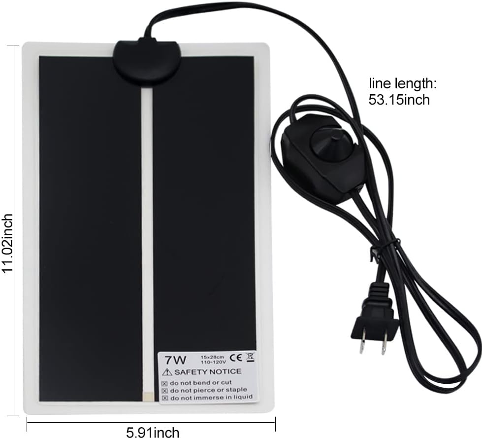 Reptile Heating Pad Under Tank Heater 7W/14W Waterproof Heat Mat