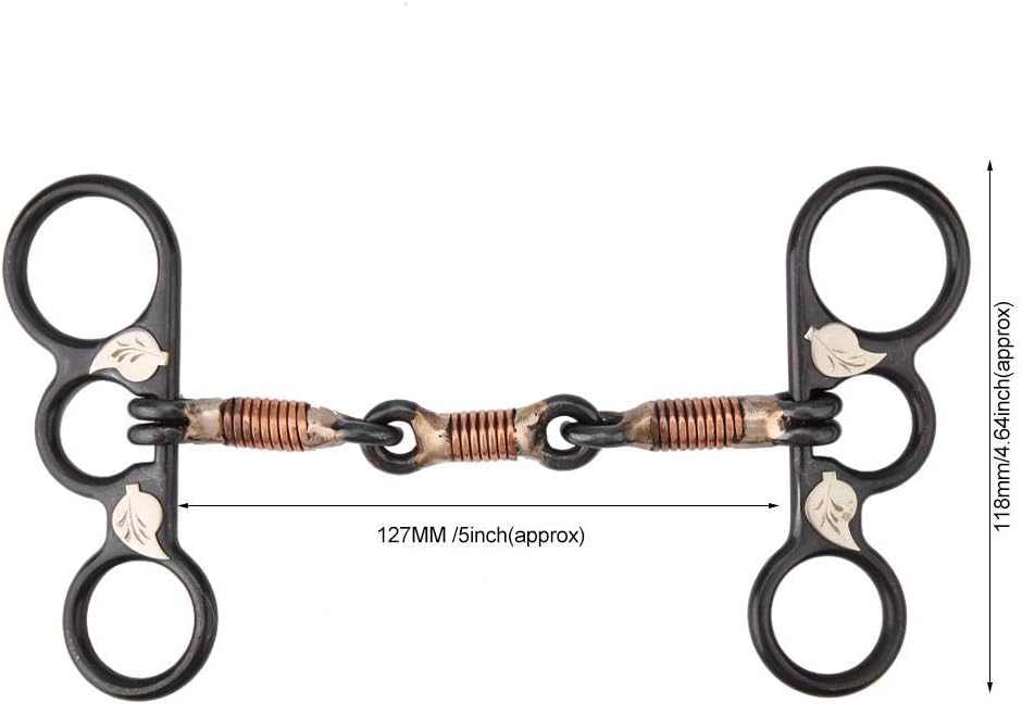 Western All Purpose Ring Horse Snaffle Stainless Steel Copper Roller