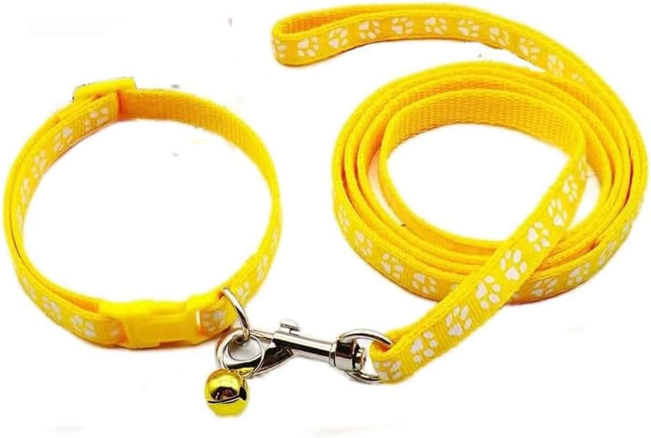 Paw Print Dog Collar Leash Set