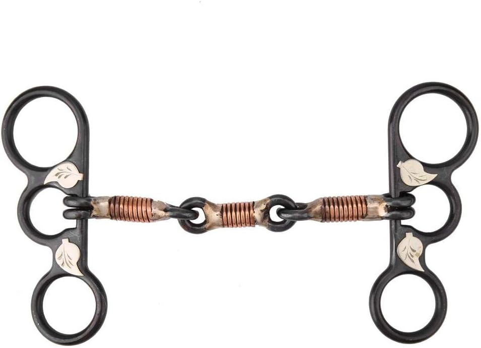 Western All Purpose Ring Horse Snaffle Stainless Steel Copper Roller