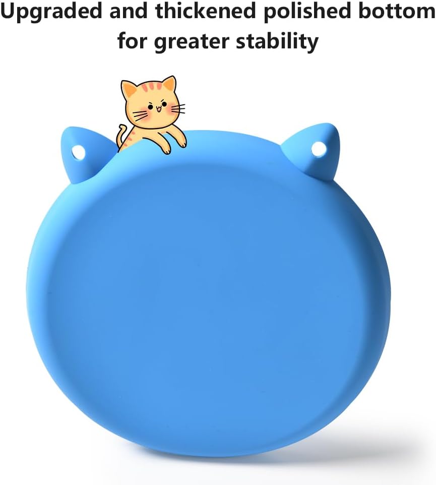 2Pcs Silicone Slow Feeder Cat Bowl,Puzzle Feeder,Interactive