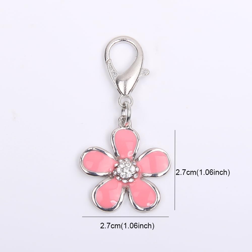 Bling Rhinestones Flower Charm Pendant Jewelry for Pet Dog Cat Puppy
