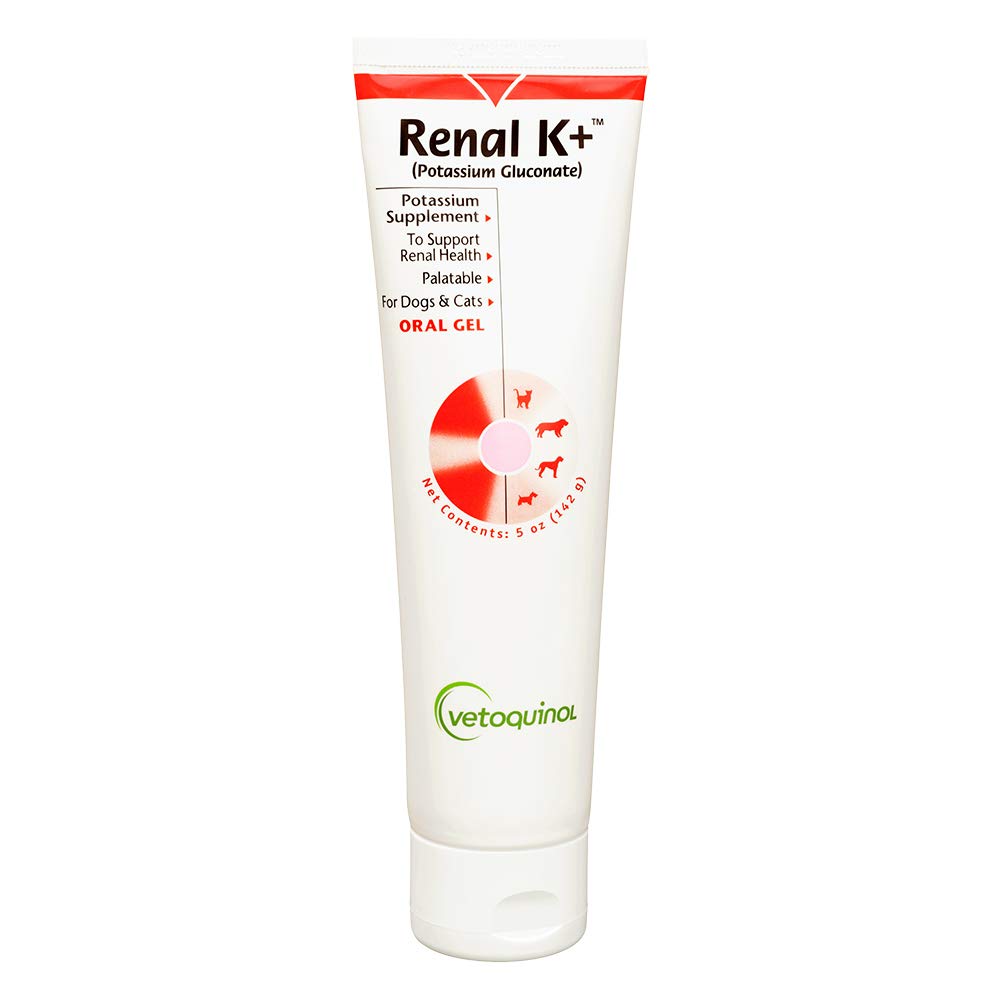 Vetoquinol Renal K+ Potassium Supplement Gel for Dogs and Cats, 5oz