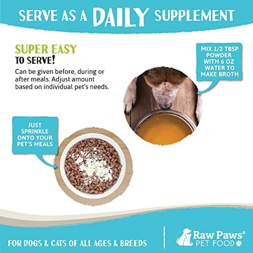Raw Paws Goat Milk Powder & Bone Broth for Dogs and Cats Bundle