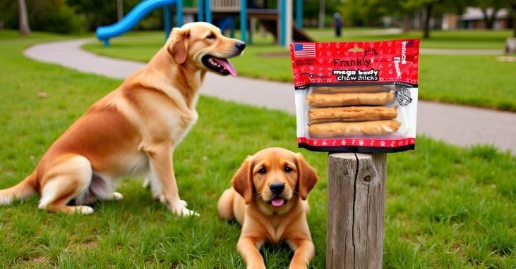 Frankly Pet Original Bacon Flavored Mega Beefy Chew Sticks for Dogs