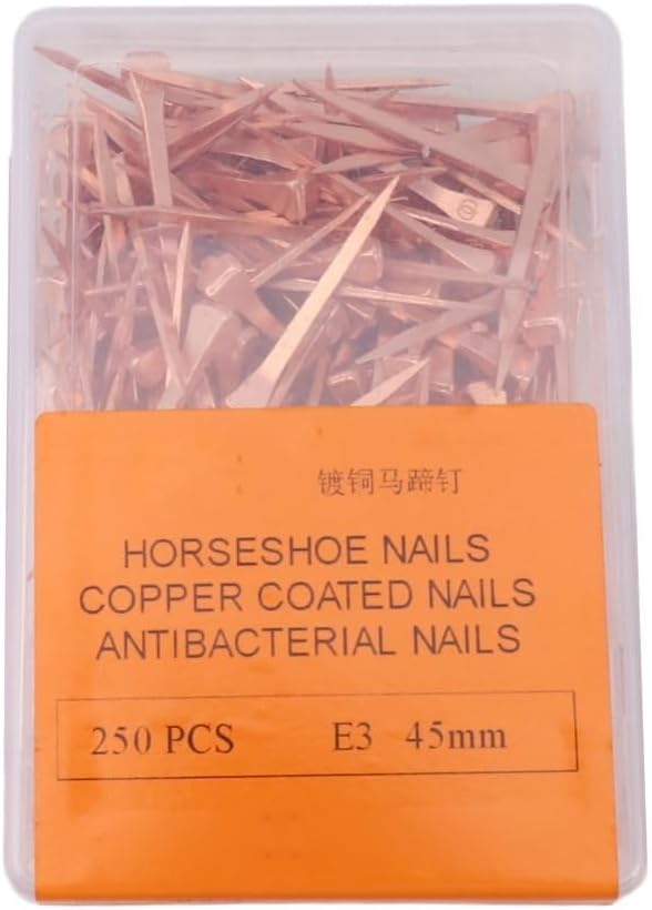 250Pcs Copper Coated Horseshoe Nails E3/E4/E5