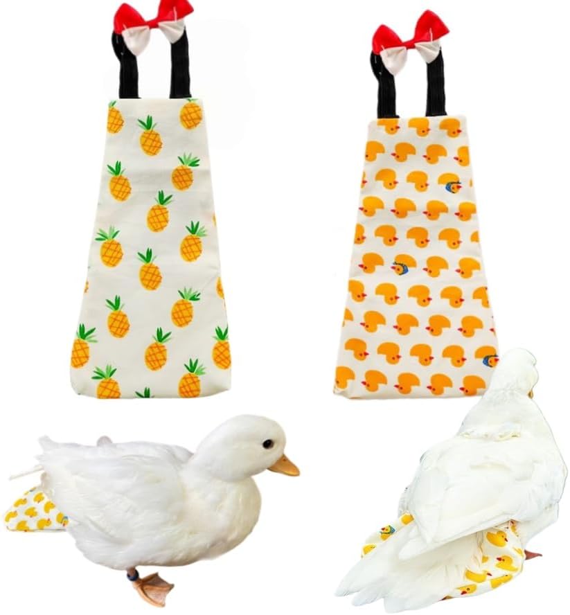 2 Pack Chicken Diapers for Hens, Roosters, Diapers for Ducks