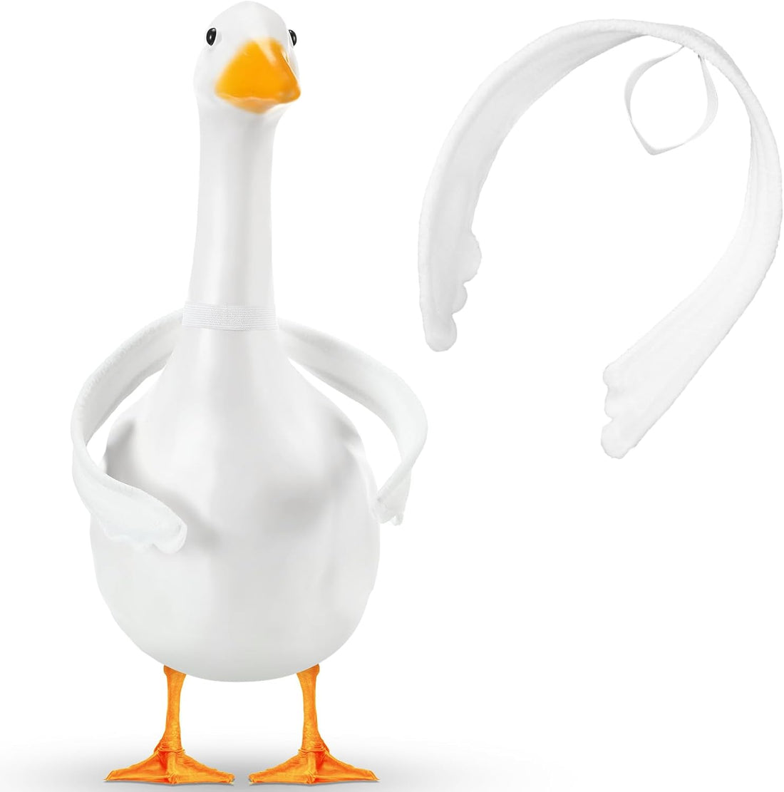 Abbylike 1 Pcs Halloween Poseable Goose Wings for 13-28", Rippled Edge
