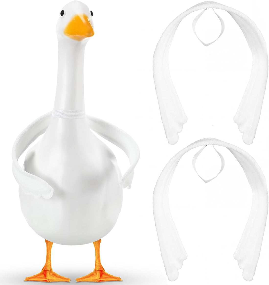 Abbylike 1 Pcs Halloween Poseable Goose Wings for 13-28", Rippled Edge