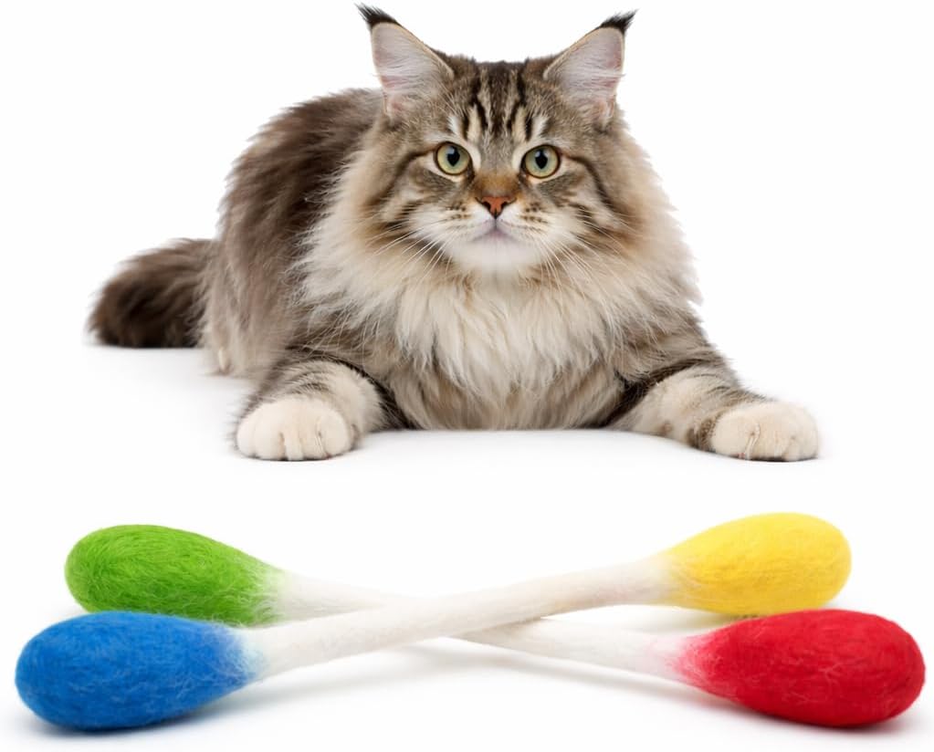 Glaciart One XXL Swabs Cat Toys with Catnip - 2 Pk | Durable for Chew