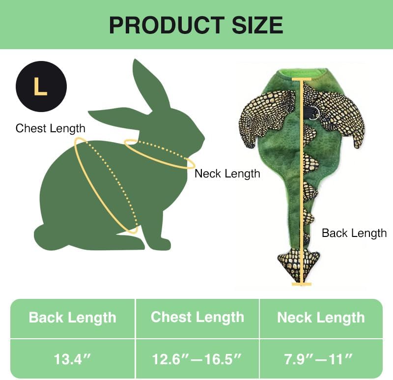 Rabbit Harness Leash Set, Halloween Rabbit Costume Adjustable Small