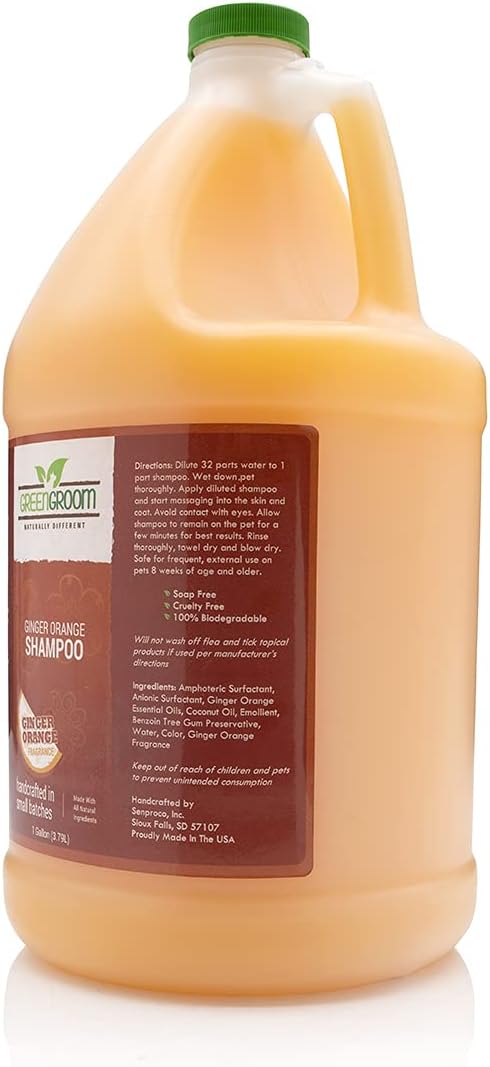 Green Groom Ginger Orange Aromatherapy Calming Dog Shampoo, 1 Gallon