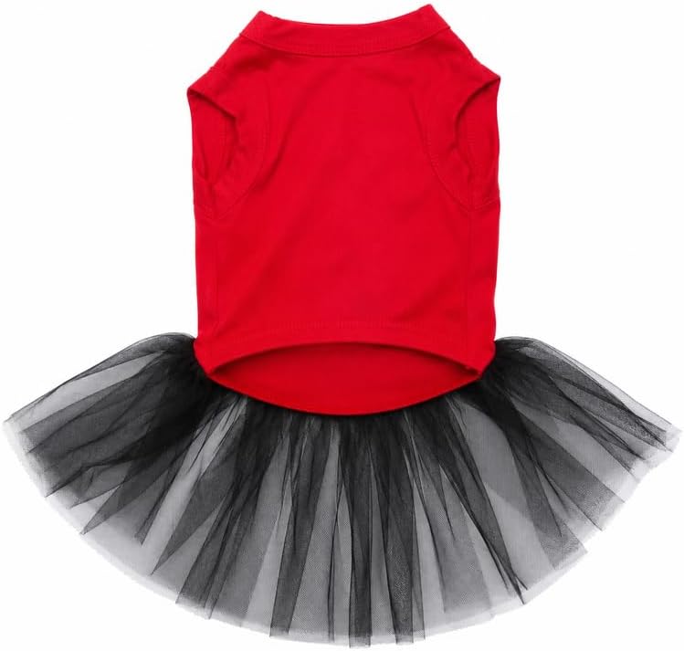 Petitebella Spider Printing Puppy Dog Dress (Red/Black, Medium)