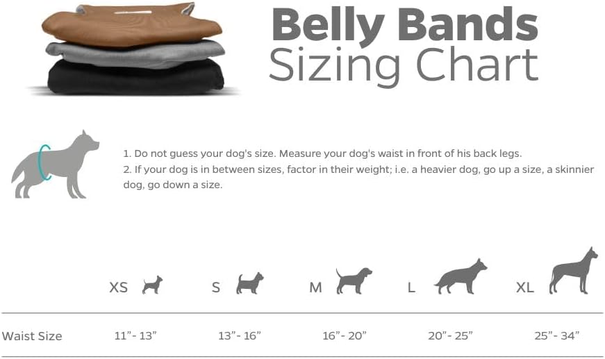 Pet Parents® Washable Belly Bands for Dogs + Extendrs® Durable Dog