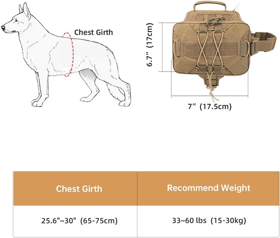 EXCELLENT ELITE SPANKER Dog Pack Hound Dog Saddle Bag Backpack