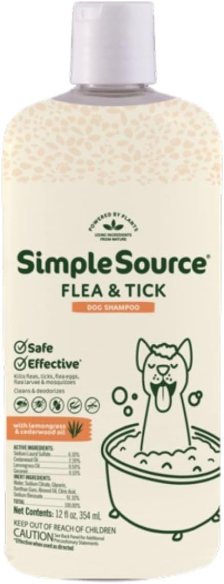 SimpleSource Flea & Tick Shampoo, Powered by Plants