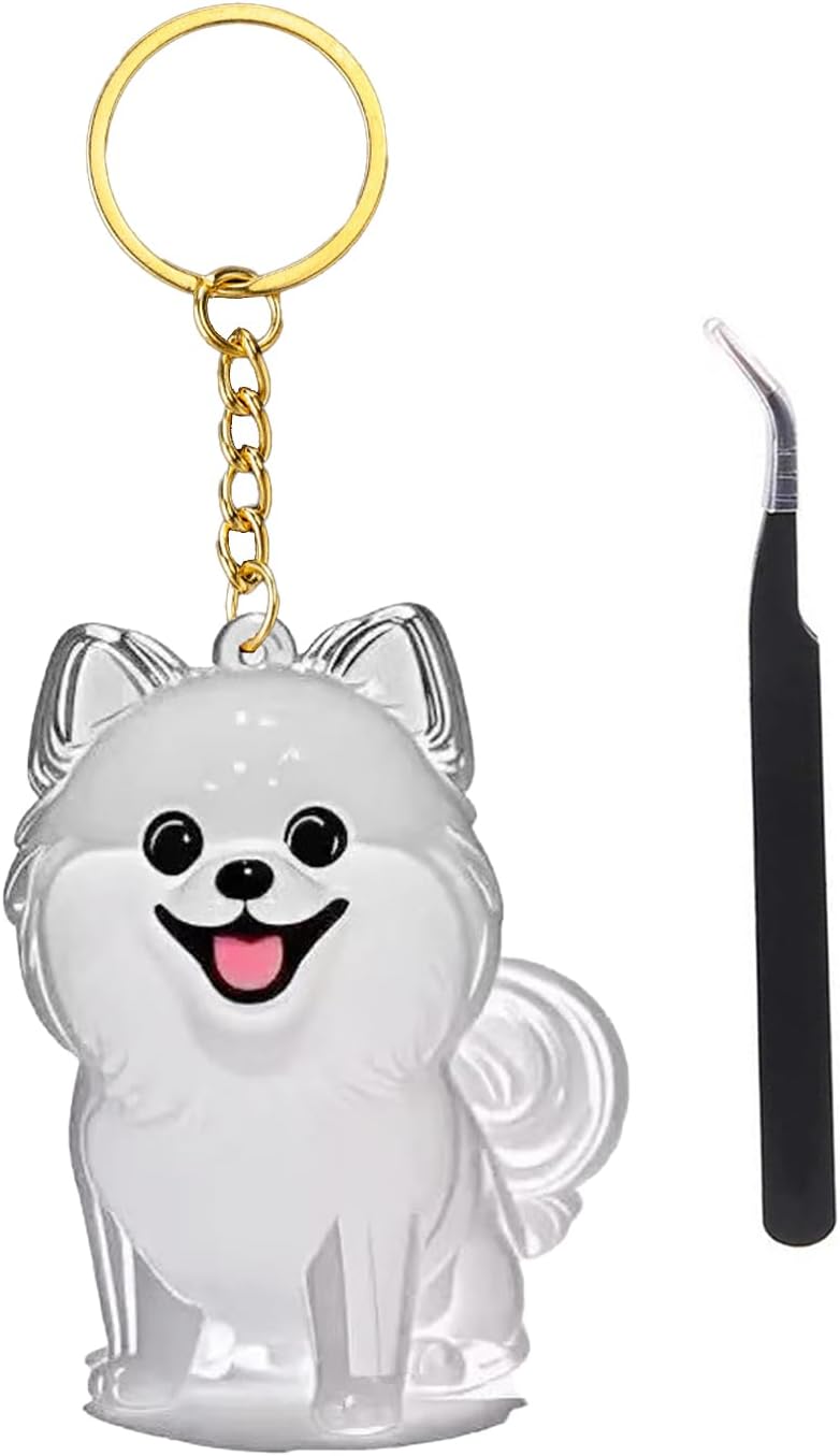 3D Clear Pet Hair Keepsake Keychain