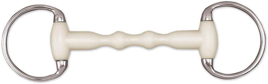 Happy Mouth Round Ring Eggbutt Shaped Mullen Mouth Horse Bits, 5.5
