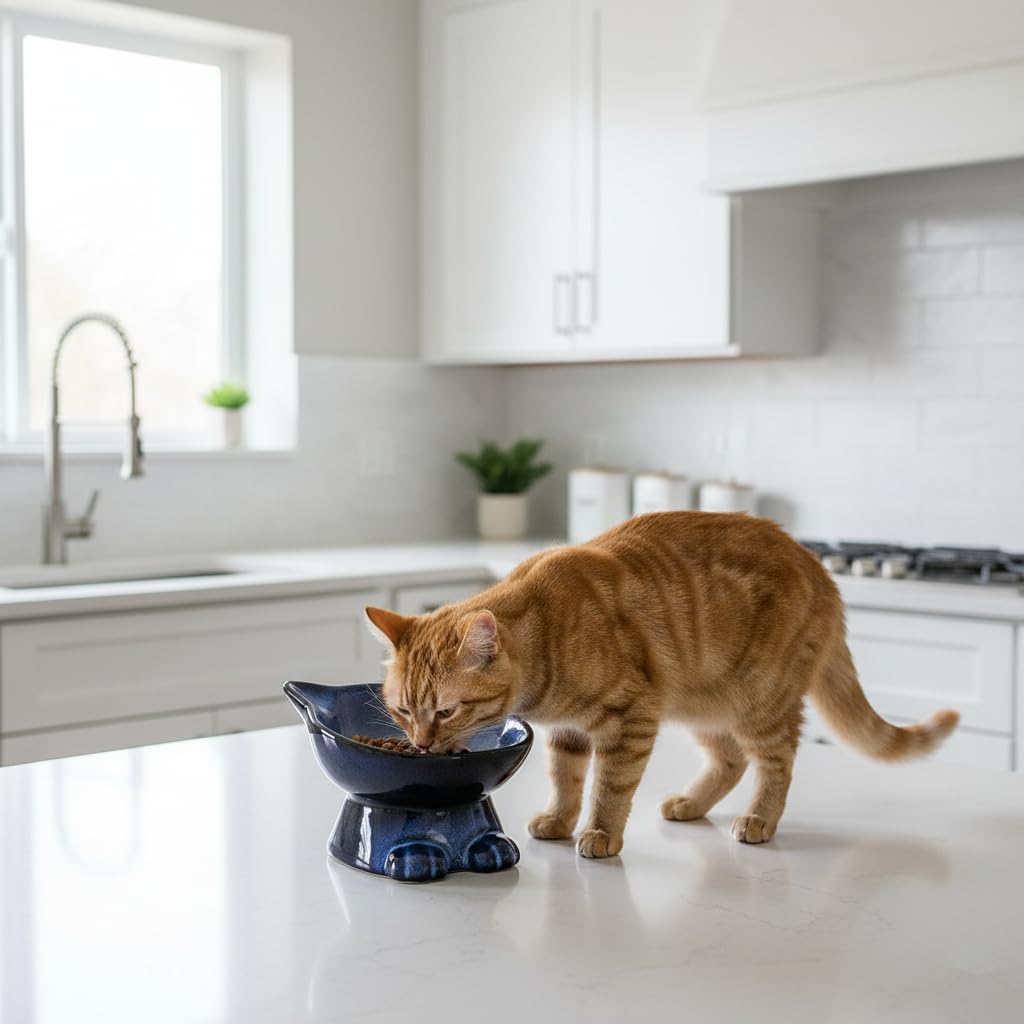 Nihow Slanted Elevated Cat Bowls