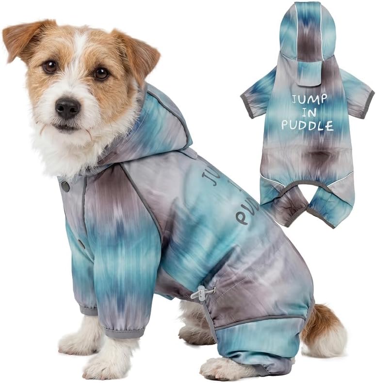 Dog Raincoat, Waterproof Full Coverage Softshell Jacket
