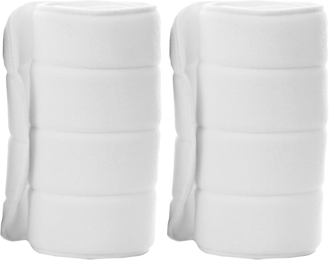 Equinavia No Bows Horse Leg Wraps, Fleece with Foam Padding, Pair