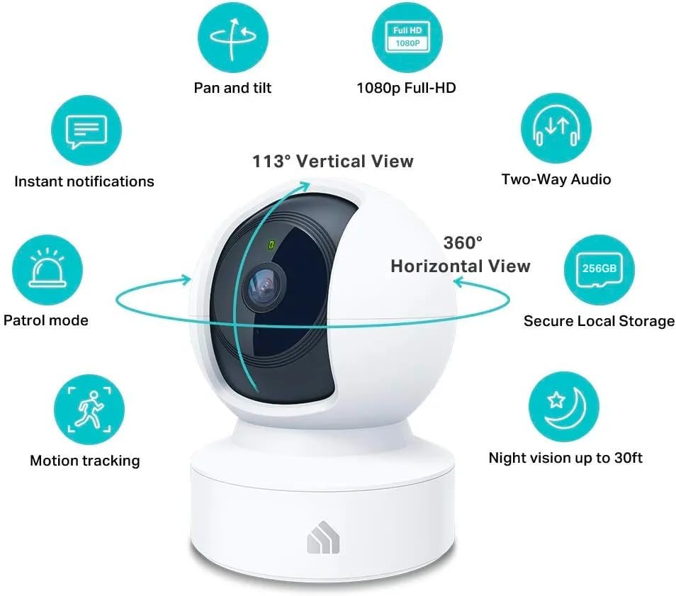 Kasa 1080p Indoor Pan/Tilt Wired Security Camera