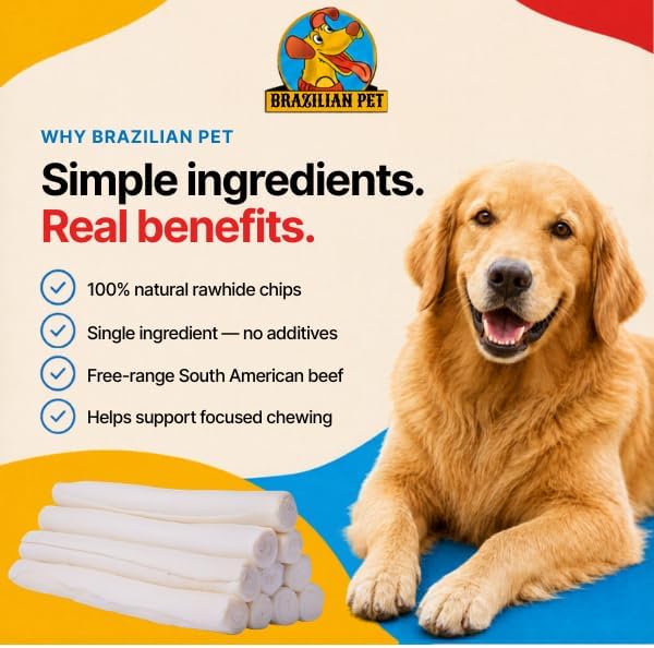 Brazilian Pet Premium Retriever Rolls 10-11 inches,100% Natural Dog