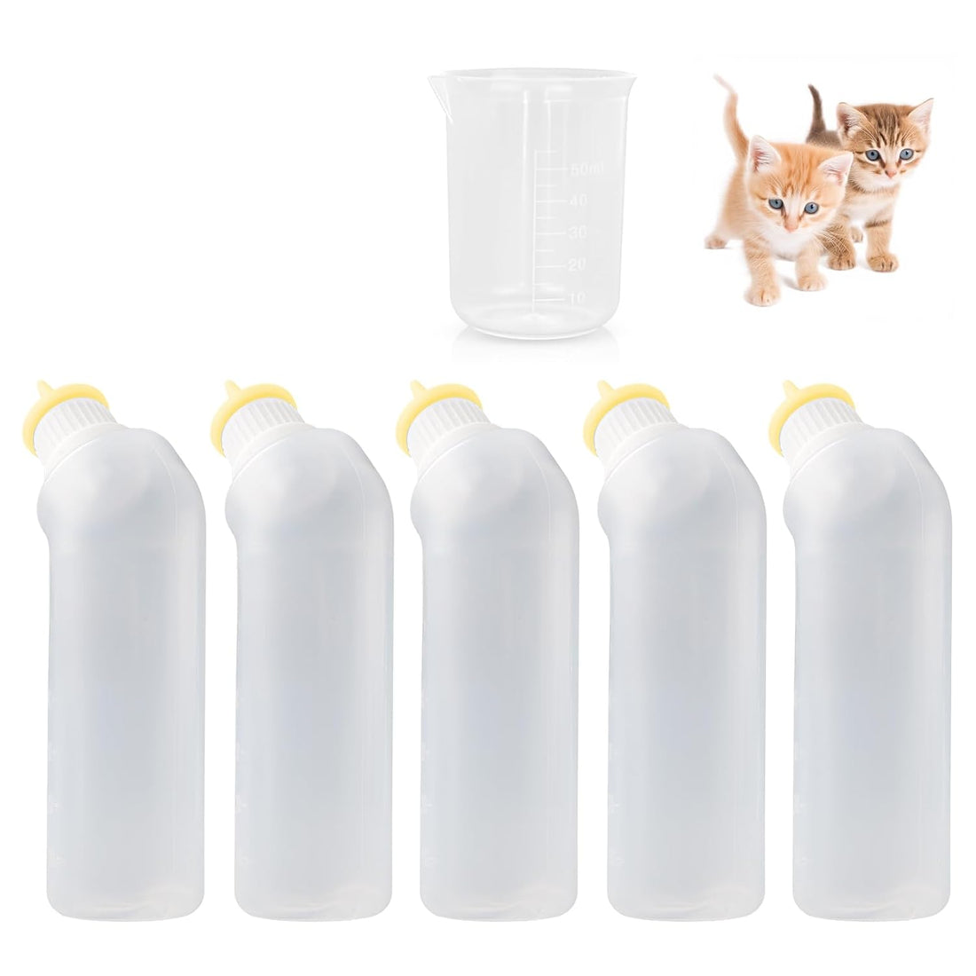 5Pack Kitten Bottle for Nursing Puppy Milk Kitten Bottles Feeding Kit