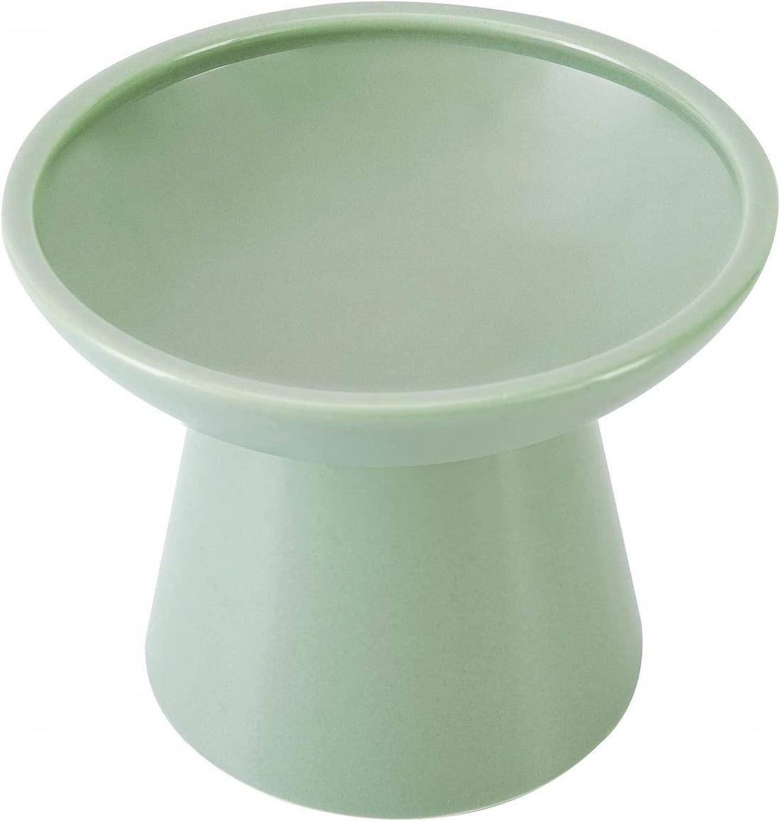 CEEFU Extra Wide Elevated Ceramic 6.2" Shallow Cat Food Bowl