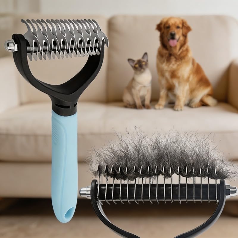 Pet Dematting Comb Set for Long Hair Grooming