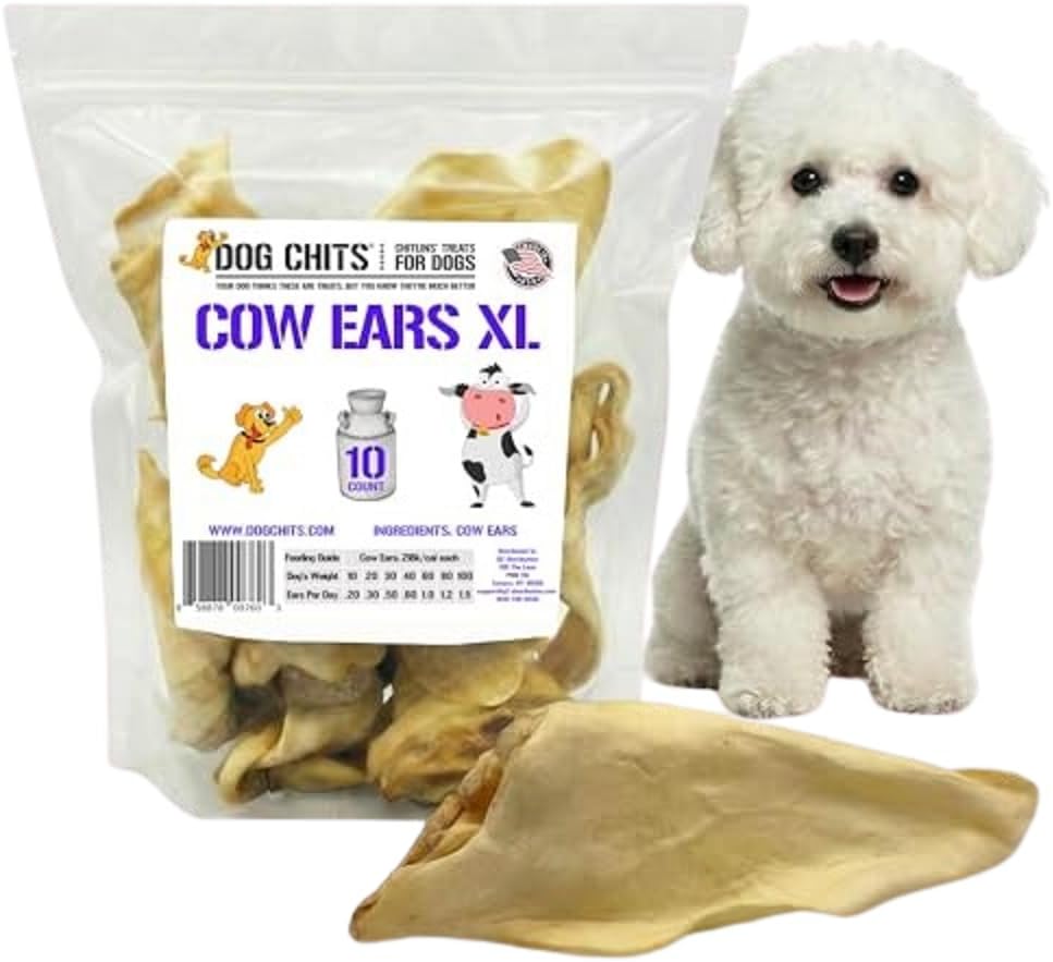Dog Chits Lamb Ears for Dogs – for Large, Medium Dogs – 25 Pack